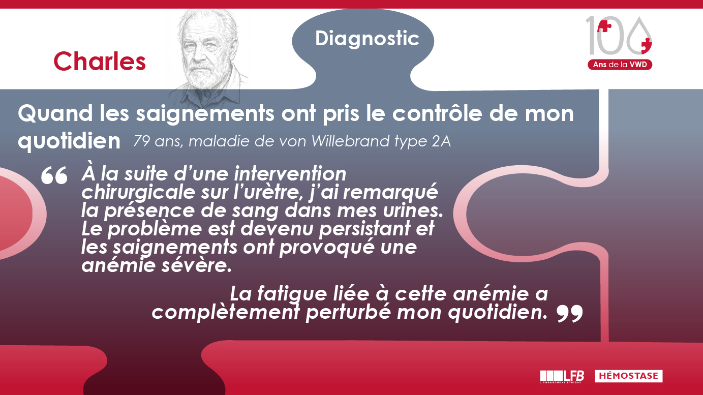 Quand les saignements ont pris le contrôle de mon quotidien : à la suite d’une intervention chirurgicale sur l’urètre, j’ai remarqué la présence de sang dans mes urines. Le problème est devenu persistant et les saignements ont provoqué une anémie sévère. La fatigue liée à cette anémie a complètement perturbé mon quotidien.