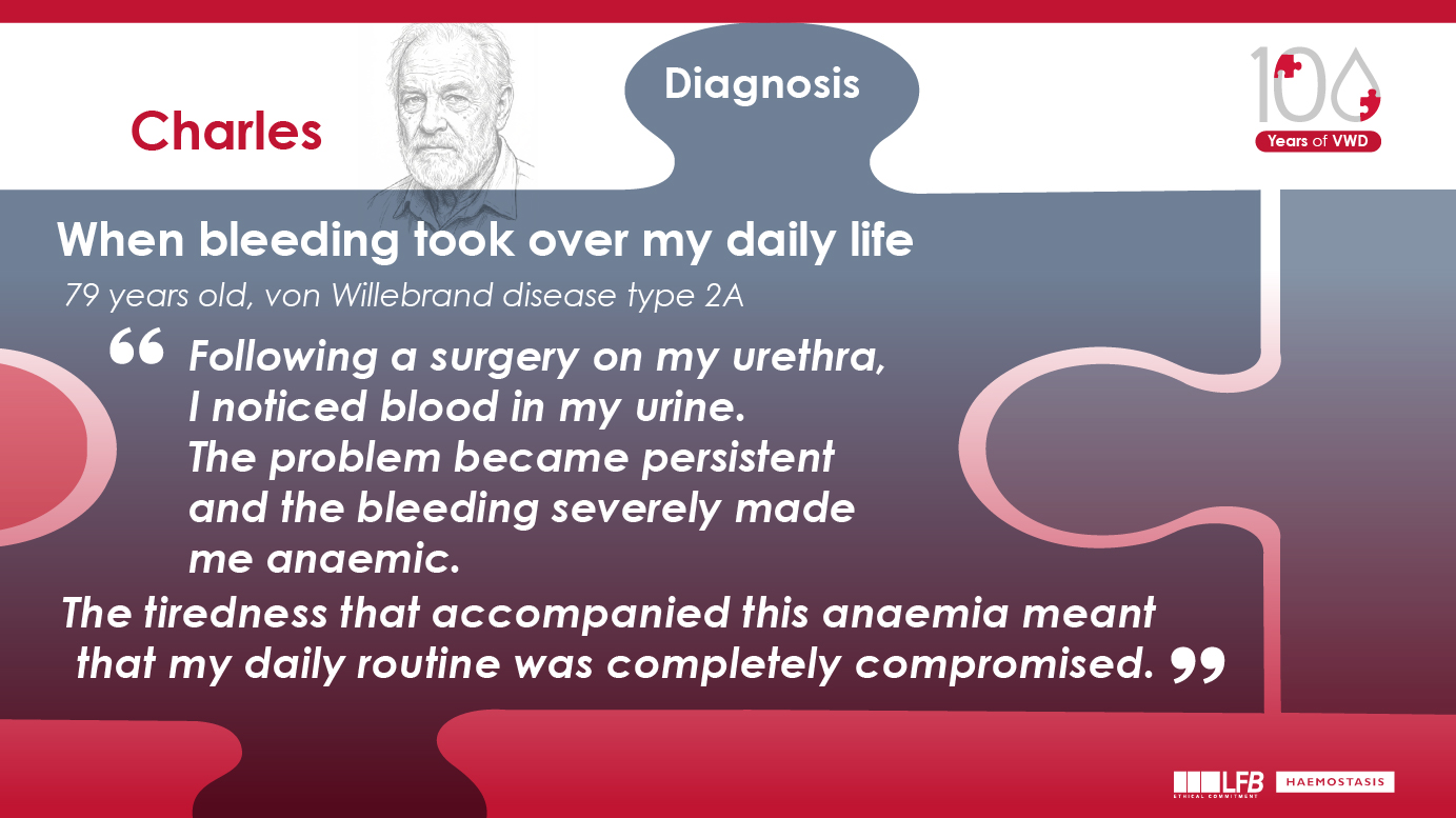 When bleeding took over my daily life: following a surgery on my urethra, I noticed blood in my urine. The problem became persistent and the bleeding severely made me anaemic. The tiredness that accompanied this anaemia meant that my daily routine was completely compromised.
