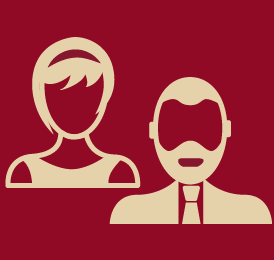 Pictogramme de deux silhouettes, une femme et un homme