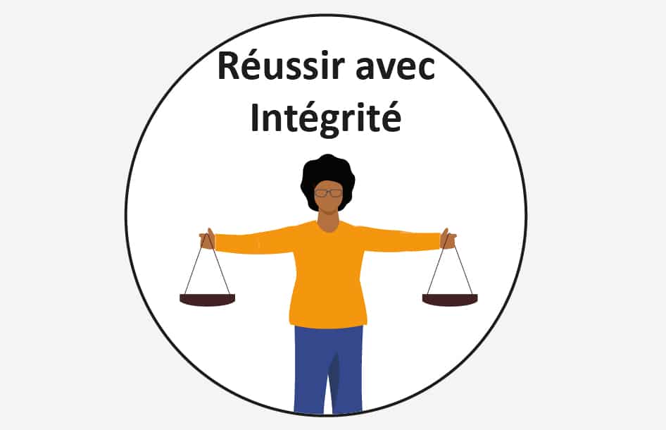 Illustration représentant la valeur « Réussir avec intégrité ».